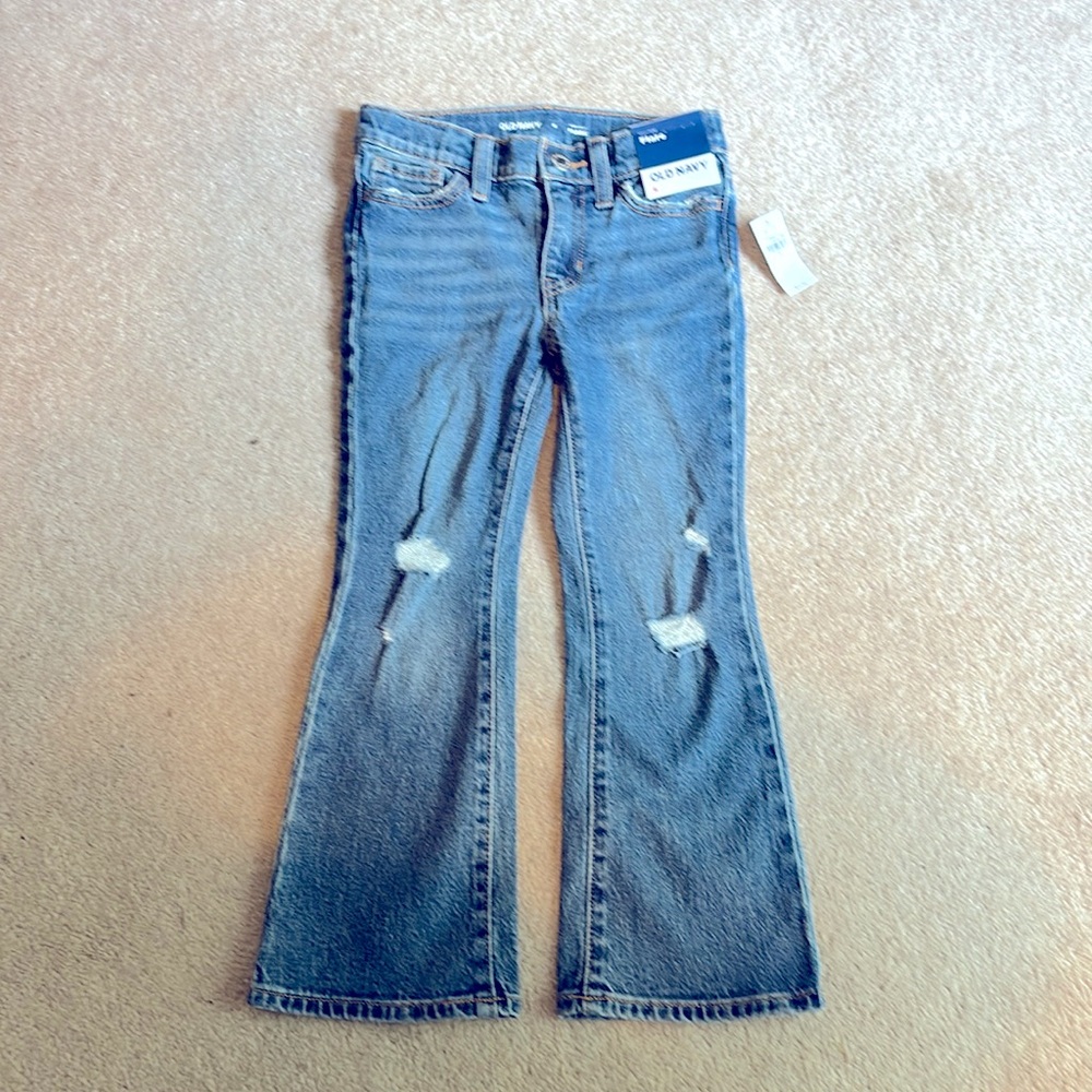 NWT old navy girls size 6 flare distressed jeans